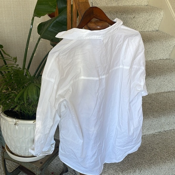 NWT Aeropostale Relaxed Poplin Shirt White Large - Picture 8 of 10